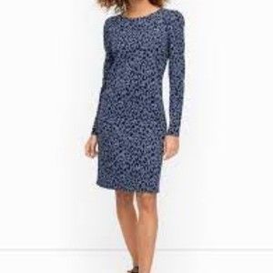 Talbots Blue Patterned Women's Dress